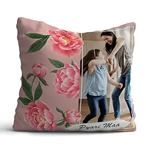 Personalized Pyari Maa Photo Cushion Gift for Mother's Day