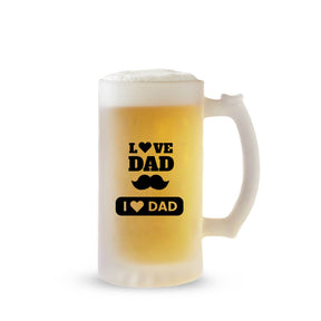 I Love Dad Transparent Beer Mug