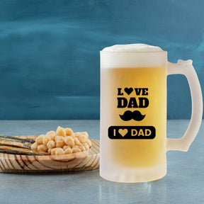 I Love Dad Transparent Beer Mug