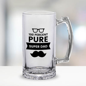 Super Dad Transparent Beer Mug