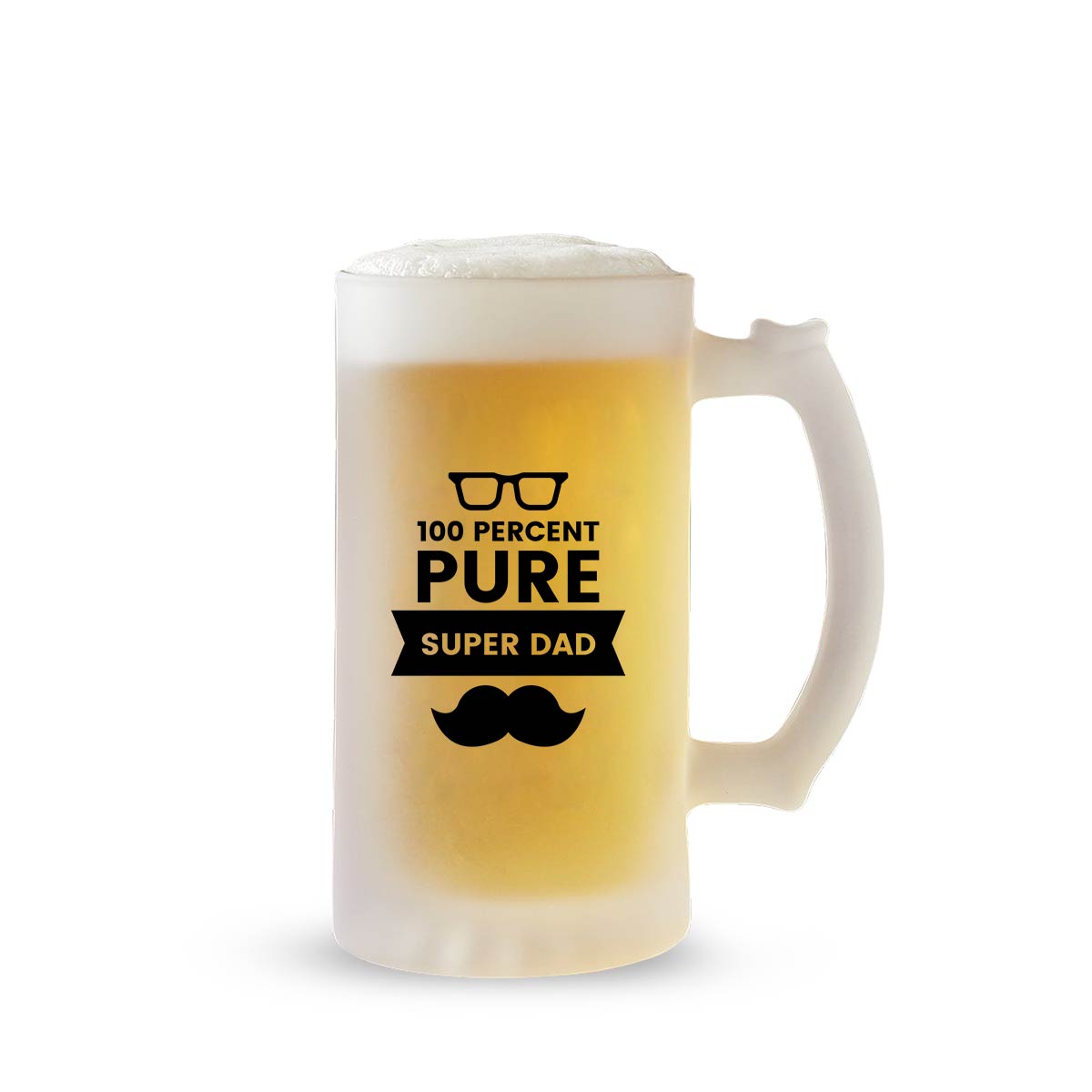 Super Dad Transparent Beer Mug