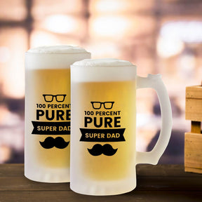 Super Dad Transparent Beer Mug