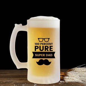 Super Dad Transparent Beer Mug