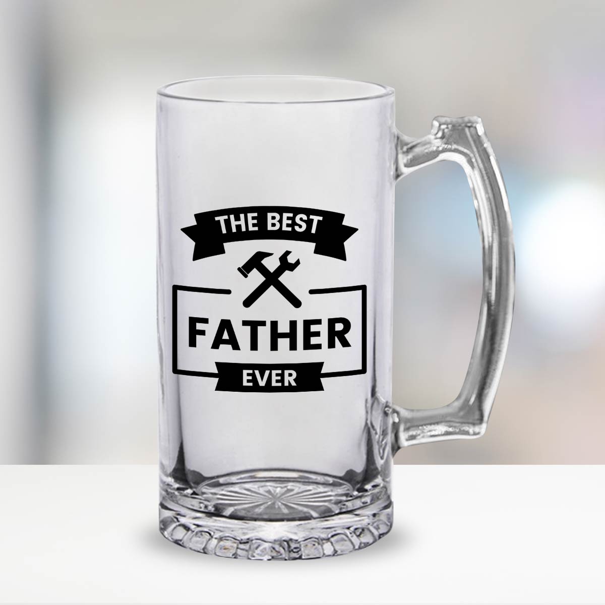 The Best Father Ever Transparent Style Beer Mug