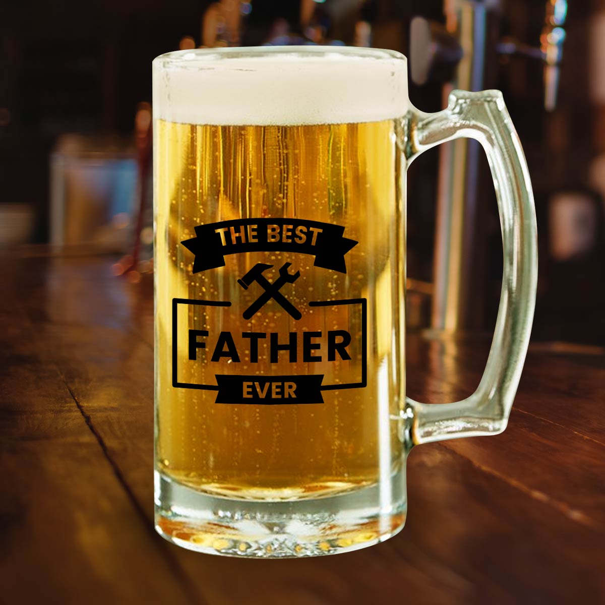 The Best Father Ever Transparent Style Beer Mug