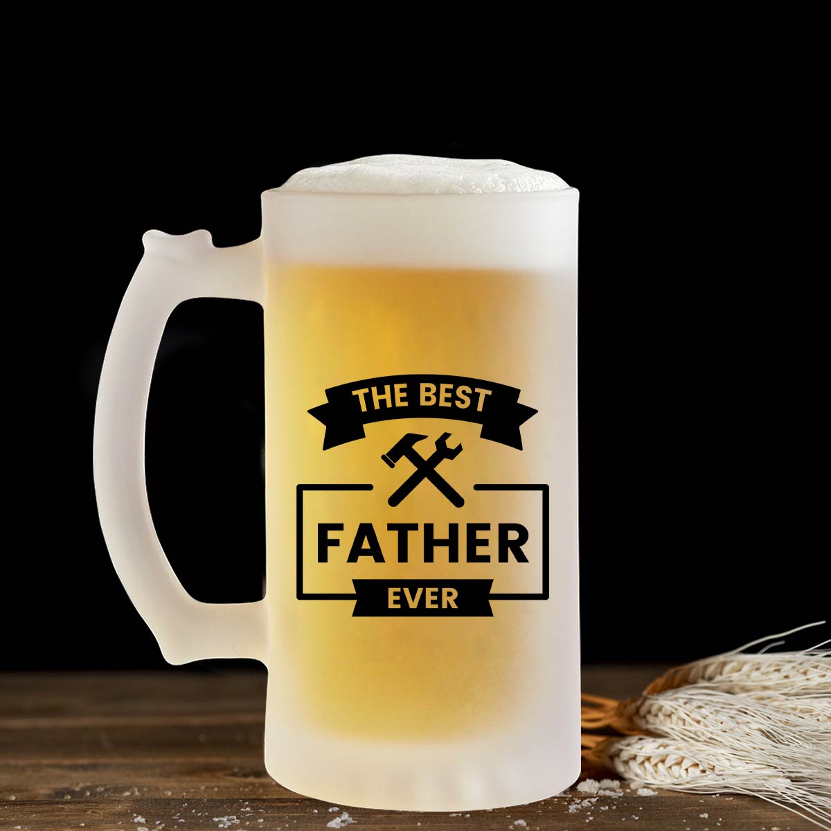 The Best Father Ever Transparent Style Beer Mug