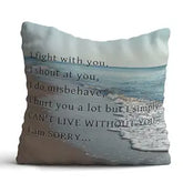 Can't Live Without You Polyester Canvas Cushion Covers