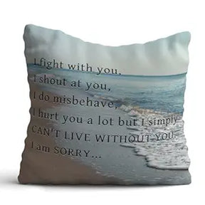 Can't Live Without You Polyester Canvas Cushion Covers