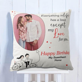 Personalised Happy Birthday My Sweethear Cushion