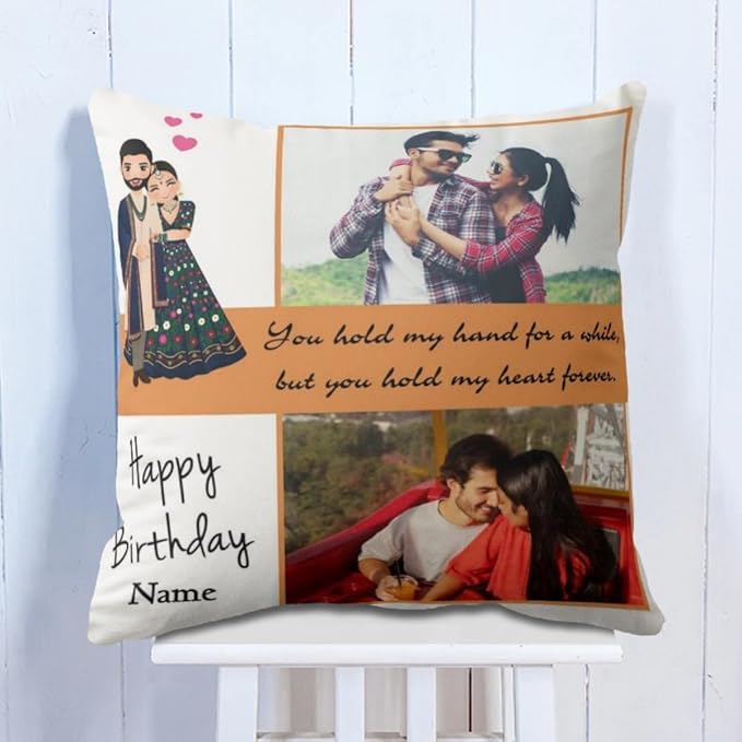 Personalized Photo Happy Birthday Cushion