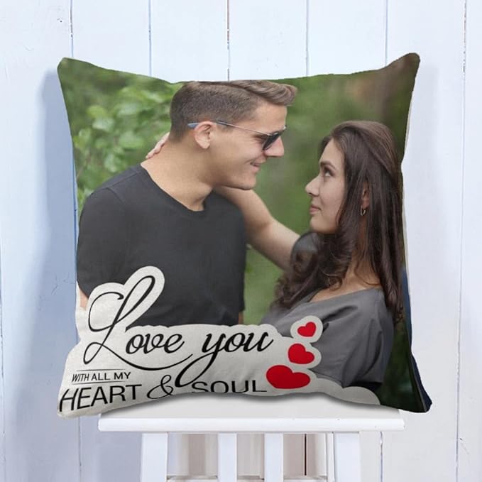 Personalised Love You from Heart & Soul Cushion