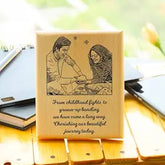 Personalized Rakshabandhan Engraved Wooden Frame for Sister