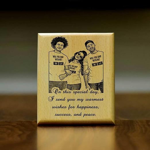 Personalized Engraved Wooden Frame For Siblings-1