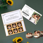 Personalised Photo Printed Edible Lotus Anniversary Chocolate