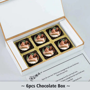 Personalised Photo Printed Edible Lotus Anniversary Chocolate