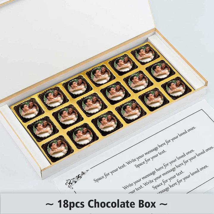 Personalised Photo Printed Edible Lotus Anniversary Chocolate