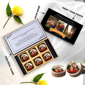 Personalised Orange Ribbon Anniversary Return Gift Chocolates