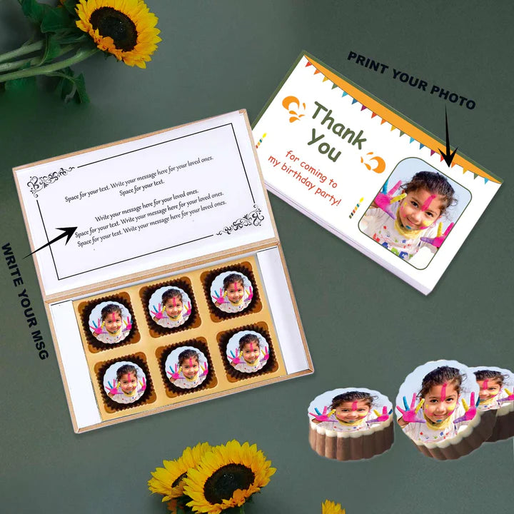 Personalised Bright Colorful Birthday Return Gift Printed Chocolates