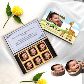 Personalised Baby & Mommy Giraffes Birthday Return Gift Printed Chocolates