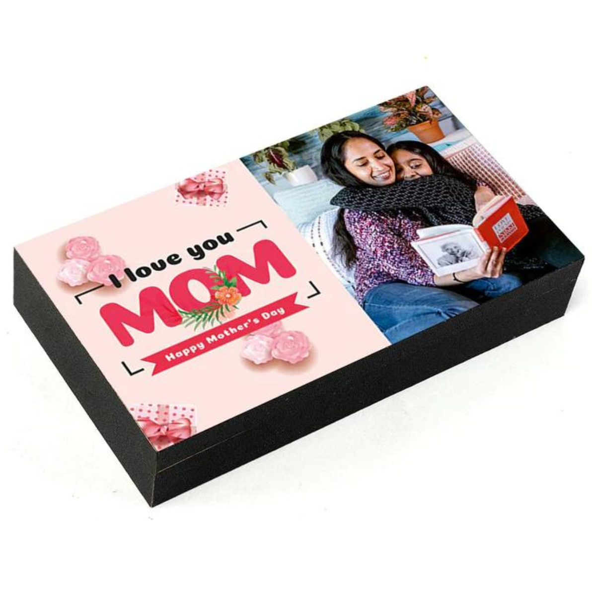 Personalised Blooming Flowers With Photo Printed Chocolates Box For Mom