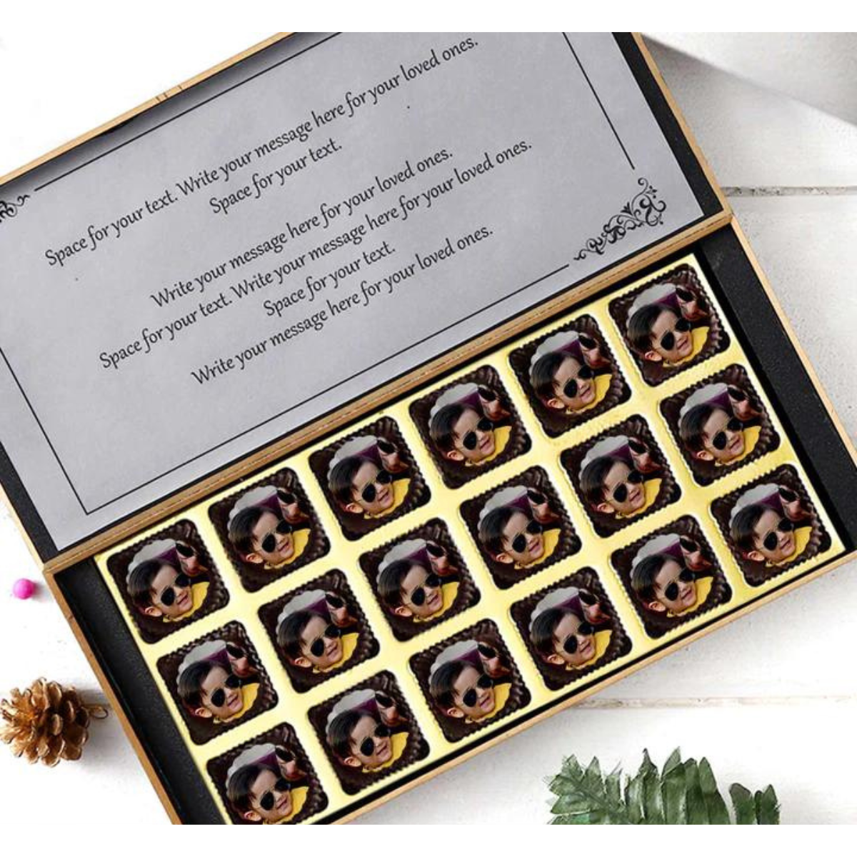 Personalised Dad Printed Chocolates With Dad And Son