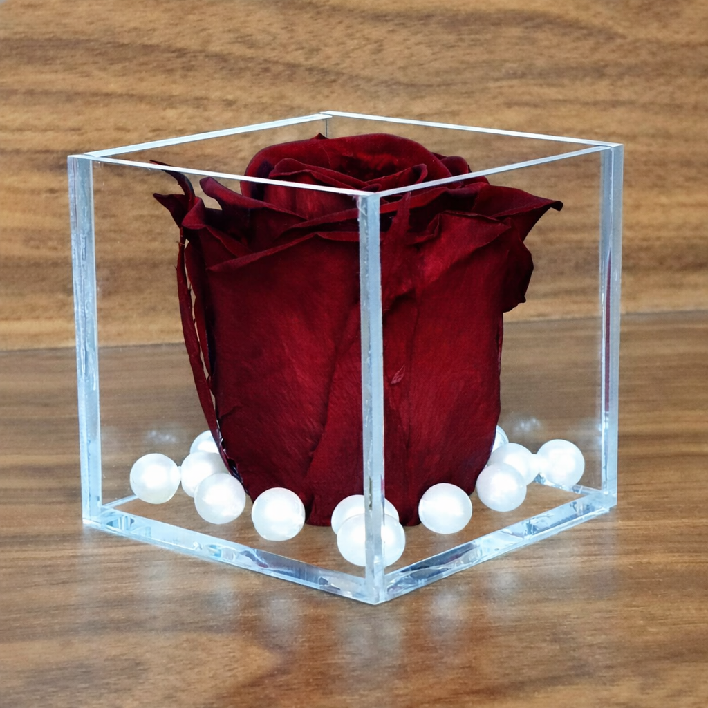Real Preserved Forever Rose Red Online | Long Lasting Flower - Giftcart