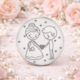 Custom Cute Couple Wedding Coin
