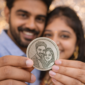 Personalised Silver Photo Coin