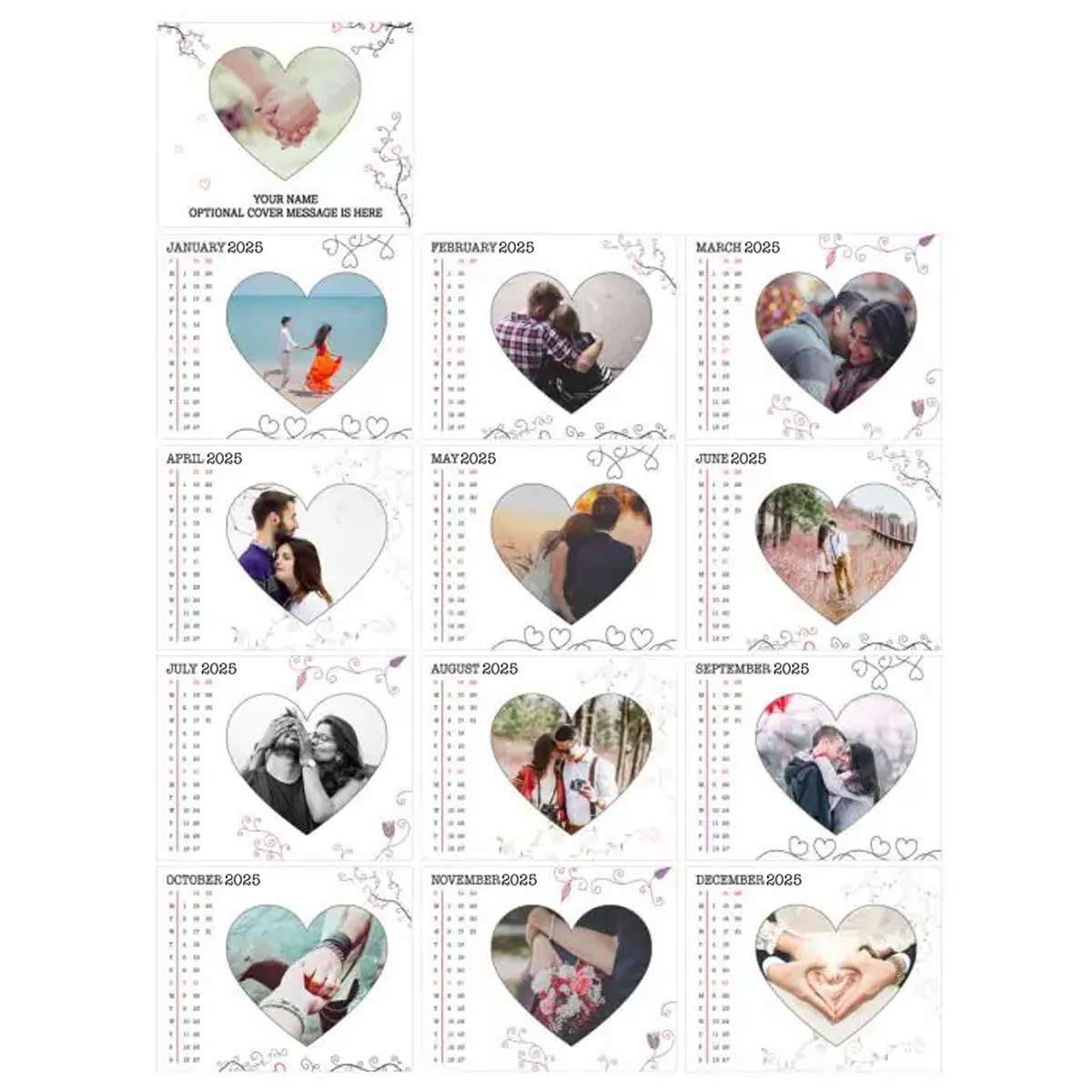 Personalised You and Me Calendar