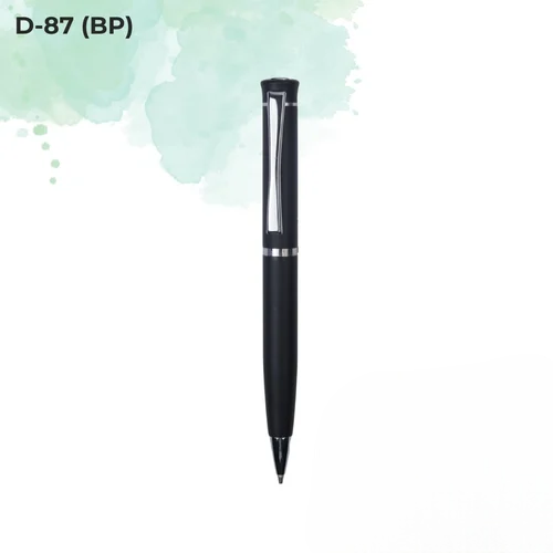 Everyday Ball Pen Collection Black Silver Clip Metal Pen (D-87 BP)