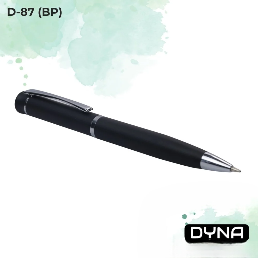 Everyday Ball Pen Collection Black Silver Clip Metal Pen (D-87 BP)