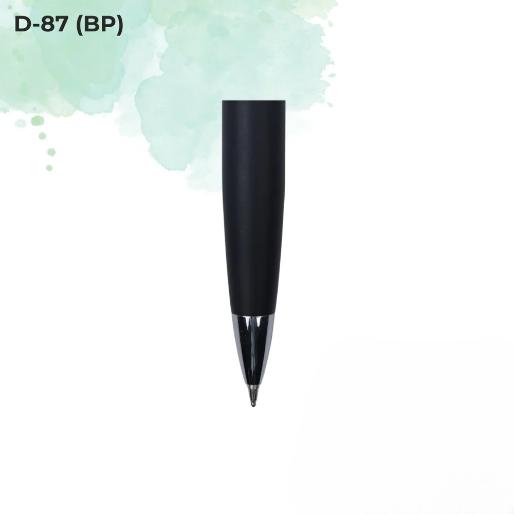 Everyday Ball Pen Collection Black Silver Clip Metal Pen (D-87 BP)