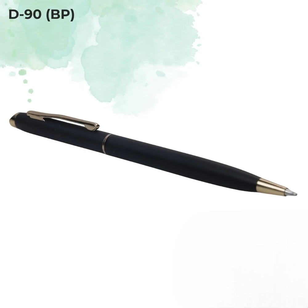 Everyday Ball Pen Collection Gold Accent Slim Metal Pen (D-90 BP)