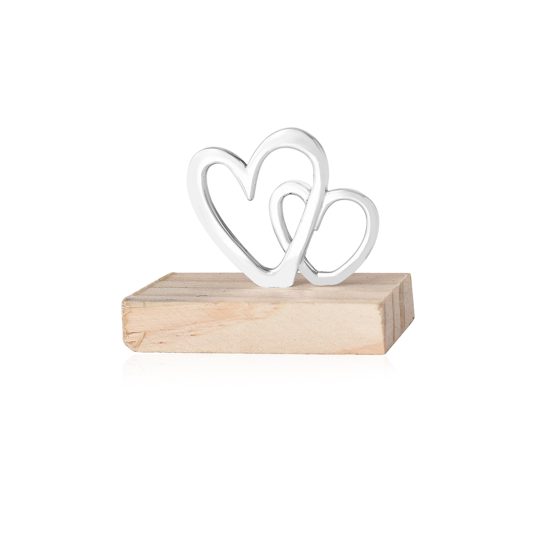 Dual Heart Couple Love Décor With Greeting Card