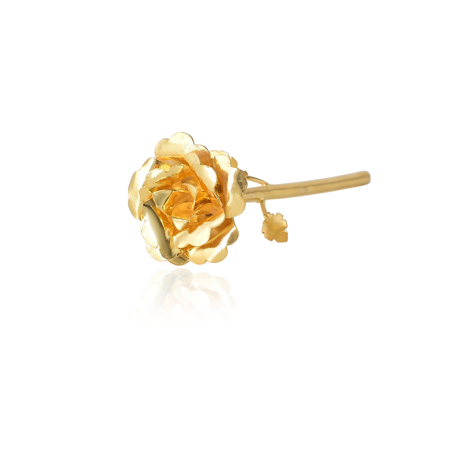 Blooming Gold Plated Rose