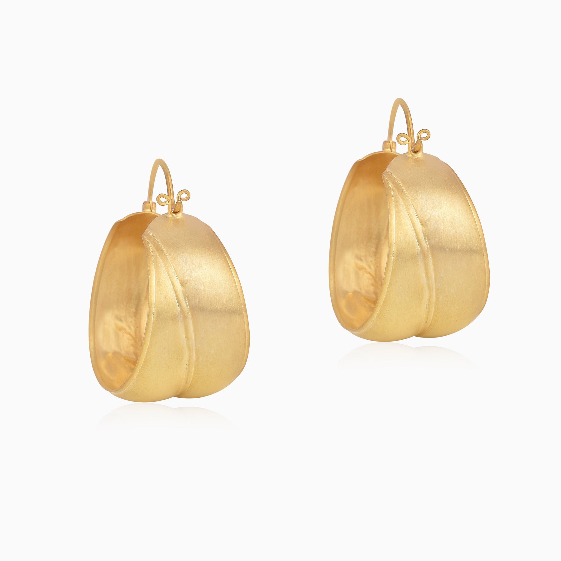 Buy Gold Plated Plain Round Shaped Stud Earrings by MNSH Online at Aza  Fashions.