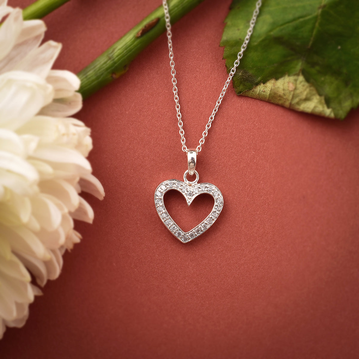 925 Sterling Silver Cozy Heart Pendant with Chain Gift for Her