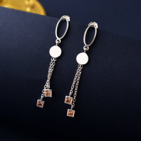 925 Sterling Silver Moissanite Dangling Drop Earrings Gift for Her