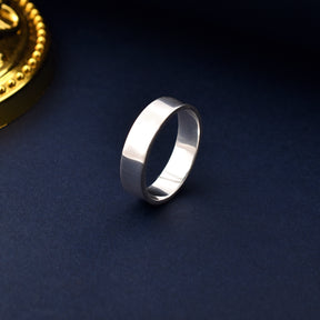 925 Sterling Silver Flat Band Ring Gift for Him