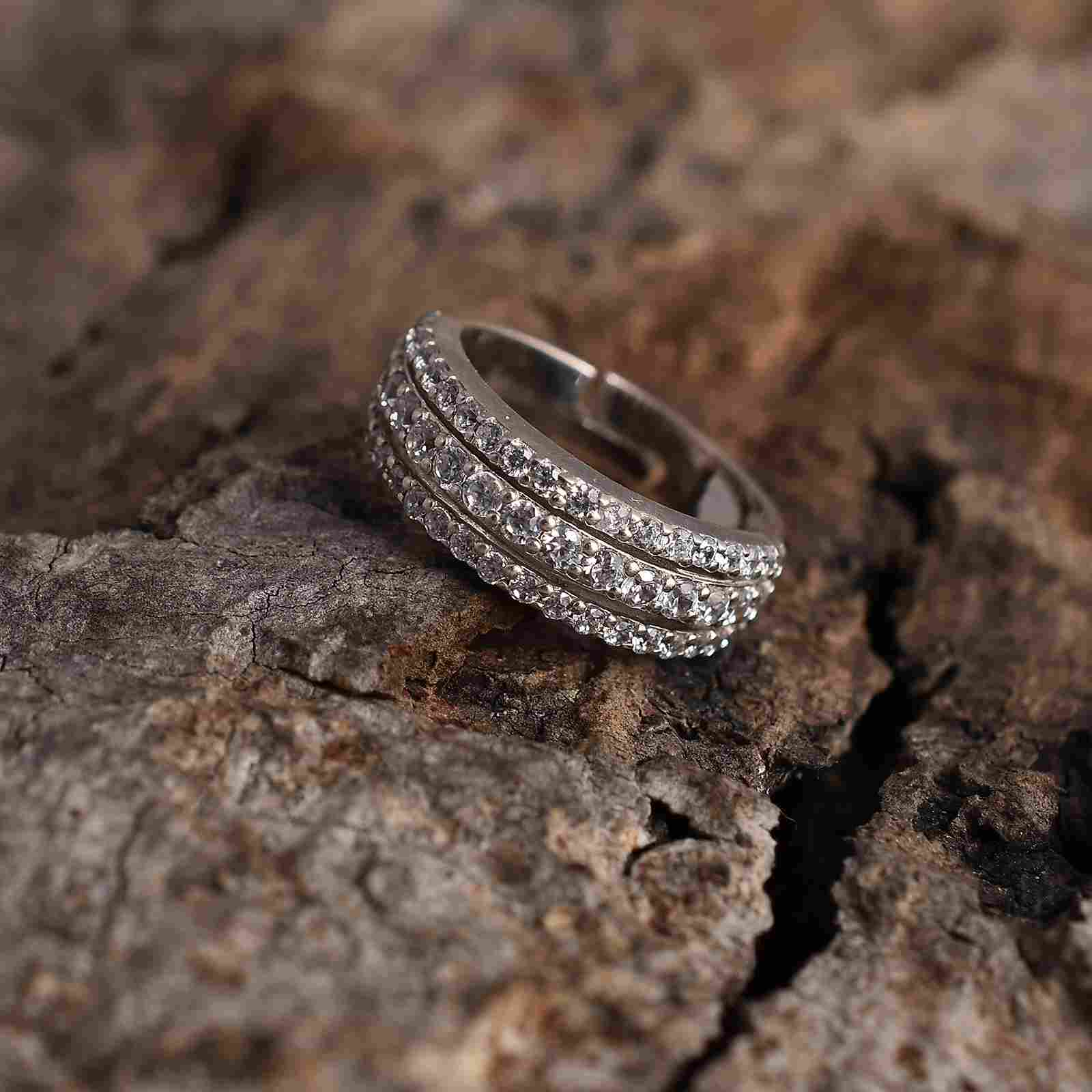 Interwind Glim CZ Silver Proposal Ring