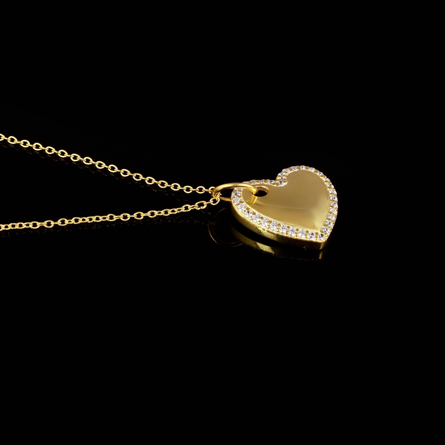 Sideways Heart Necklace Gold – Poppins on Mackinac