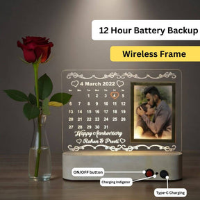 Wedding Anniversary Calendar Lamp with USB Charging