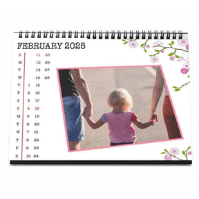 Floral Boarder Personalised Desk Calendar