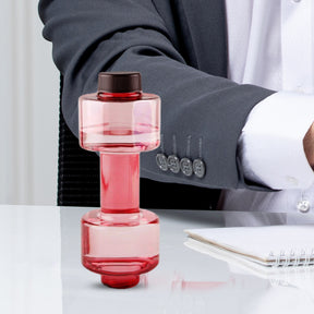 Red Dumbbell Water Bottle Gift For Gym Lover 550ml