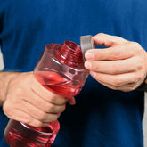 Red Dumbbell Water Bottle Gift For Gym Lover 550ml