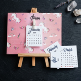 Personalized Unicorn Calendar Gift For Couple, Friend