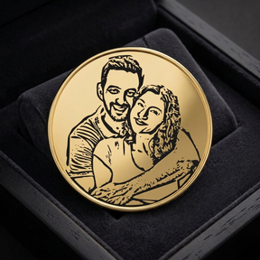 Photo Engraved 22K Gold Coin