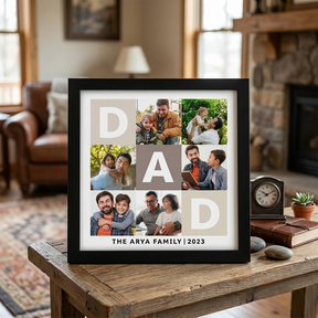 Customized Dad Family Name Wall Poster Frame Gift For Father's Day