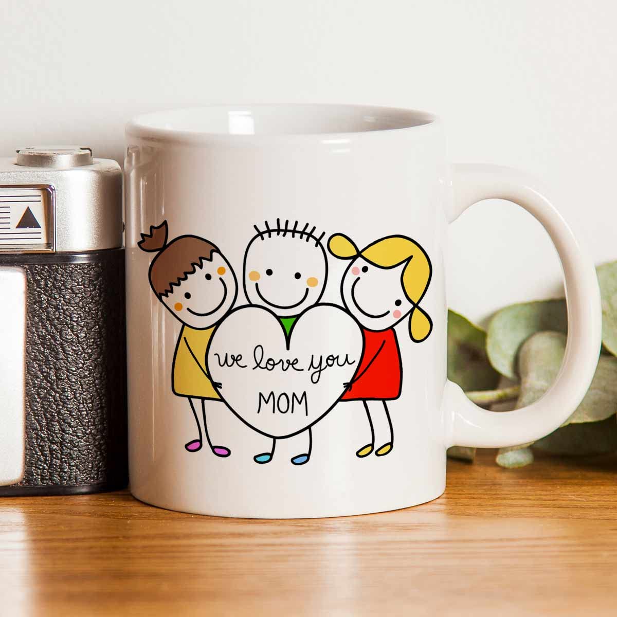 We Love You Mom Ceramic Coffee Mug Gift For Mother's Day