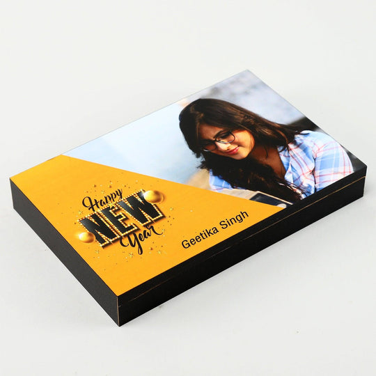 Buy New Year Personalised message and Photo Chocolate